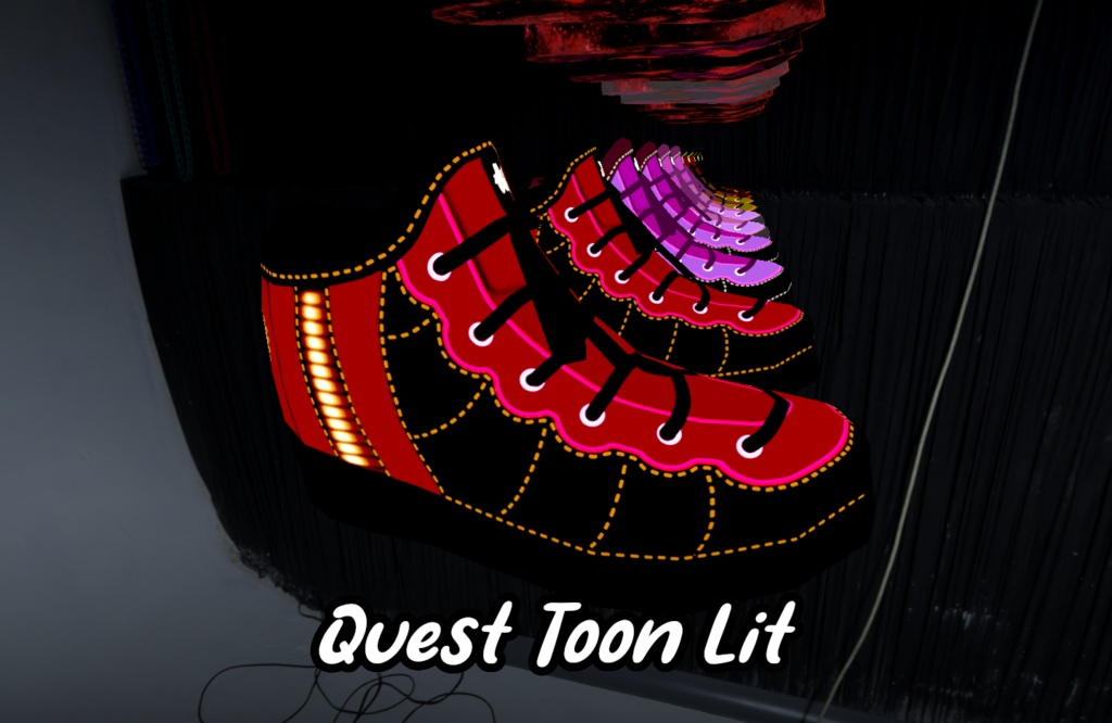 VR Chat ready shoes with emission (Quest, Poiyomi and standard shaders)