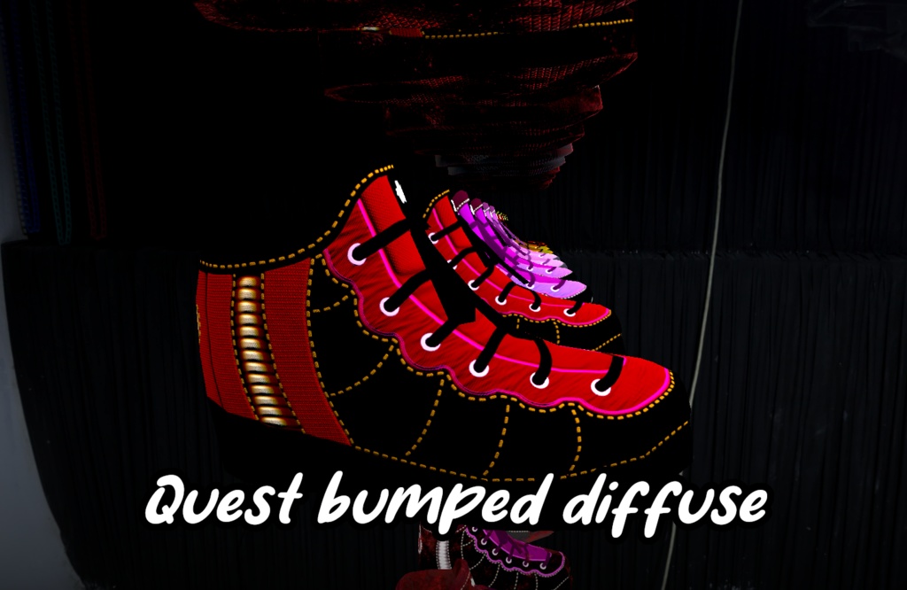 VR Chat ready shoes with emission (Quest, Poiyomi and standard shaders)