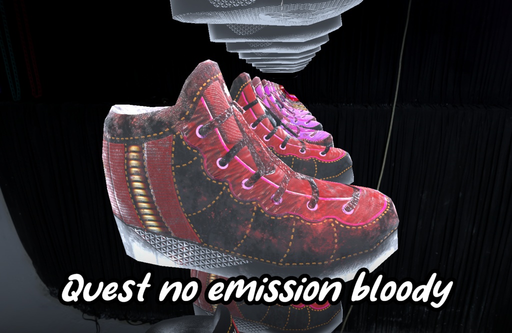VR Chat ready shoes with emission (Quest, Poiyomi and standard shaders)