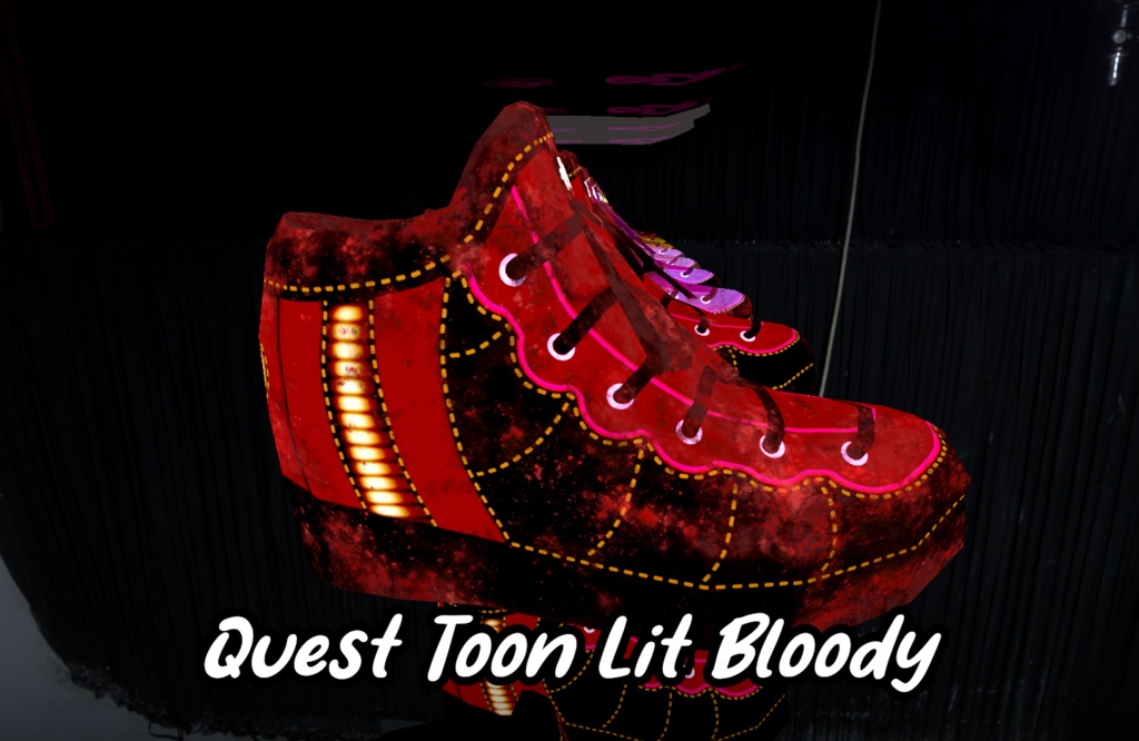 VR Chat ready shoes with emission (Quest, Poiyomi and standard shaders)