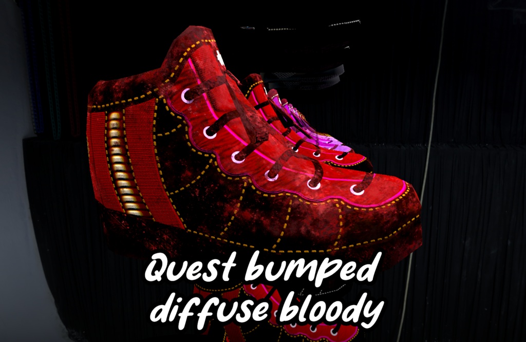 VR Chat ready shoes with emission (Quest, Poiyomi and standard shaders)