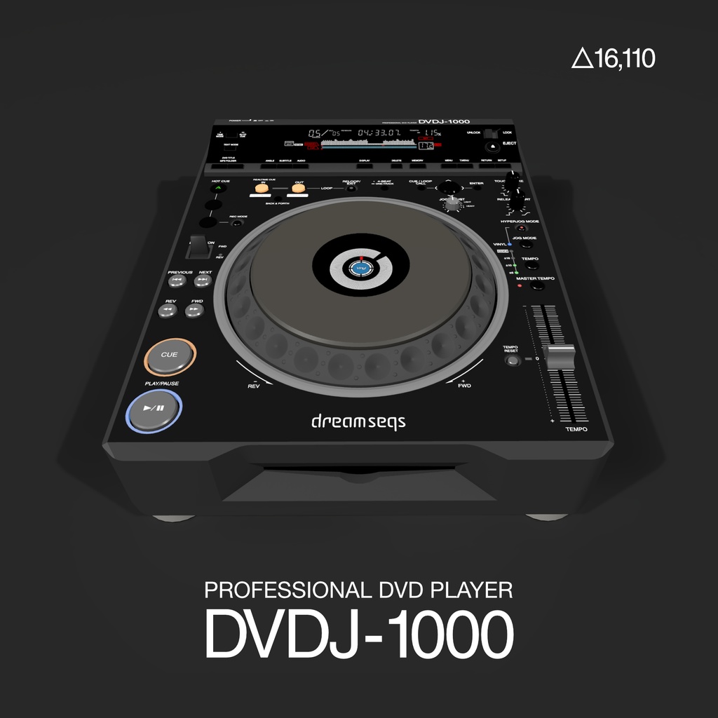 DVDJ-1000 Professional DVD Player 3D Asset