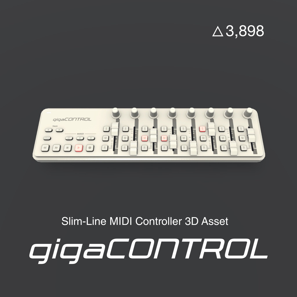 gigaCONTROL MIDI Controller 3D Asset