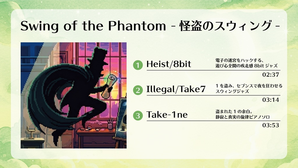 【TRPG/フリーBGM】Swing of the Phantom -怪盗のスウィング-【2曲+α】