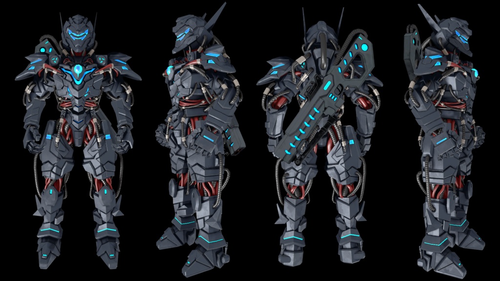 オリジナルサイバーアーマー【3Dモデル】