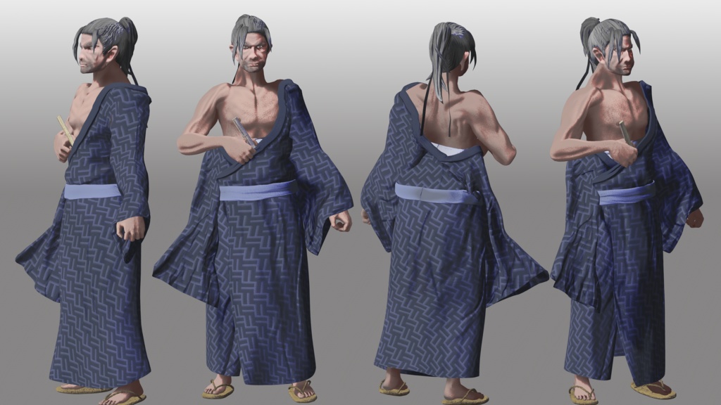 オリジナル3Dモデル【七扇源十郎】