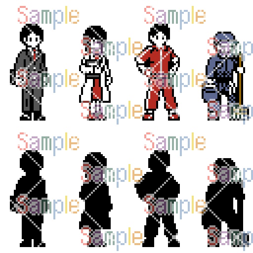 ドット絵立ち絵_学校編(49種+α)