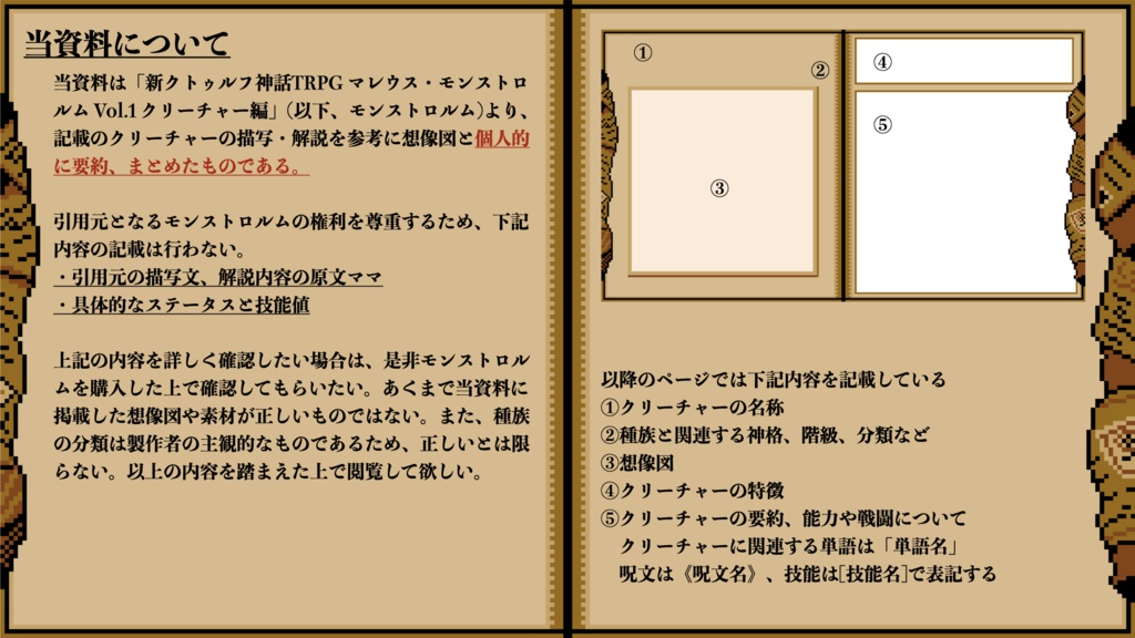 新クトゥルフ神話TRPGマレウス・モンストロルム_vol1_素材集【SPLL:E192935】