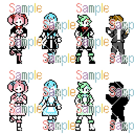 ドット絵立ち絵_アイドル編(40種+α)