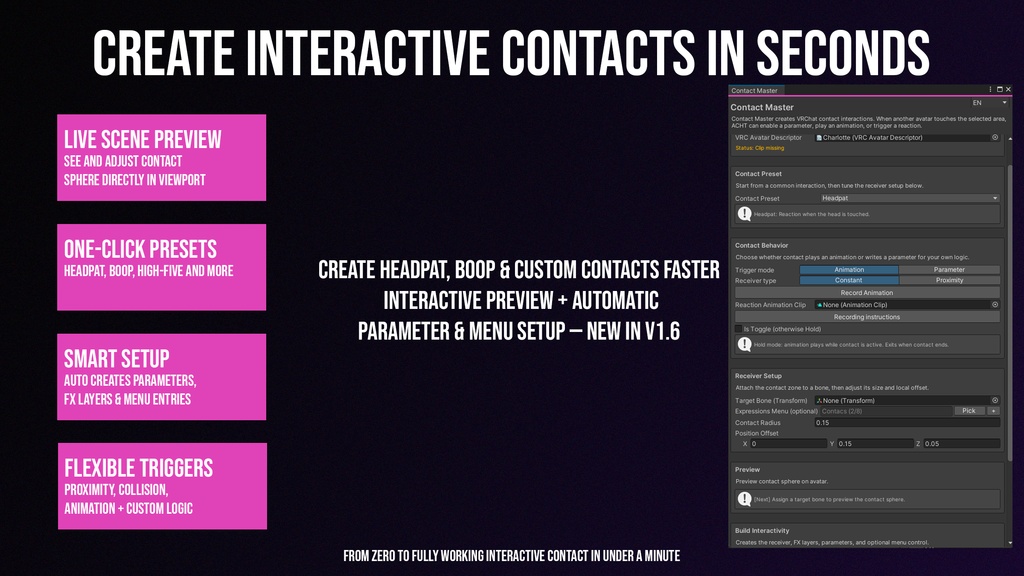 ACHT Hub v1.6.1 — VRChat Avatar Unity Toolkit