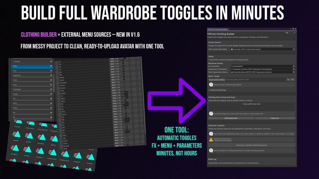 ACHT Hub v1.6.1 — VRChat Avatar Unity Toolkit