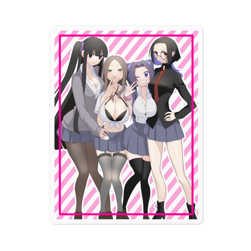 ギャルステッカー(斗蔵ちゃん&だやかちゃん&牧田ちゃん&きゃんちゃん)