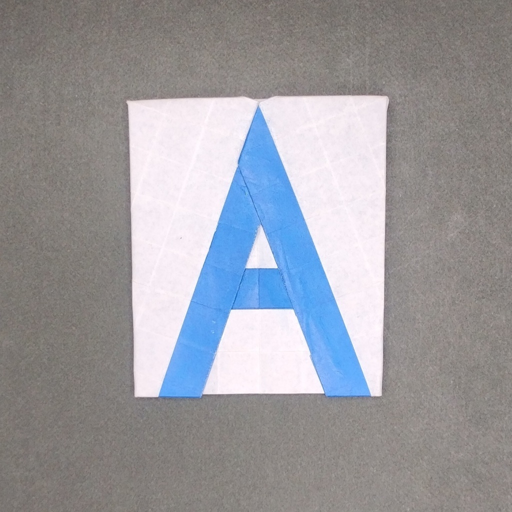 アルファベットAの展開図/Alphabet "A" on CP