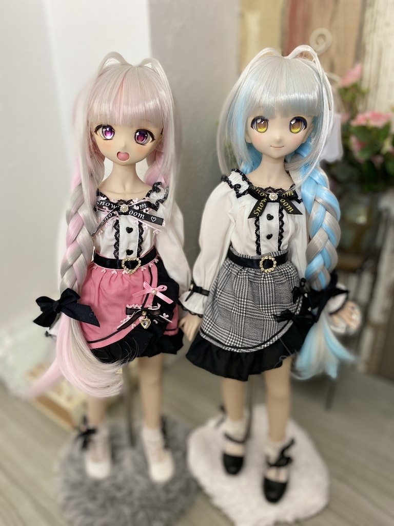 インテーク付き 三つ編みロング インナーカラー