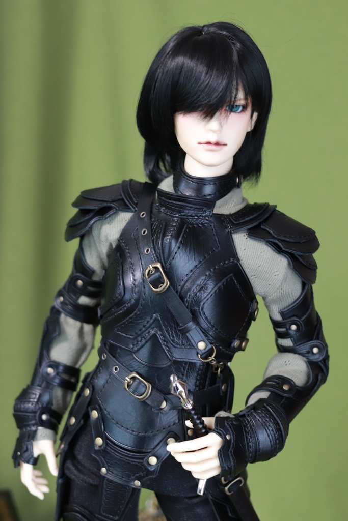 SD17少年 レザーアーマーフルセット 黒革