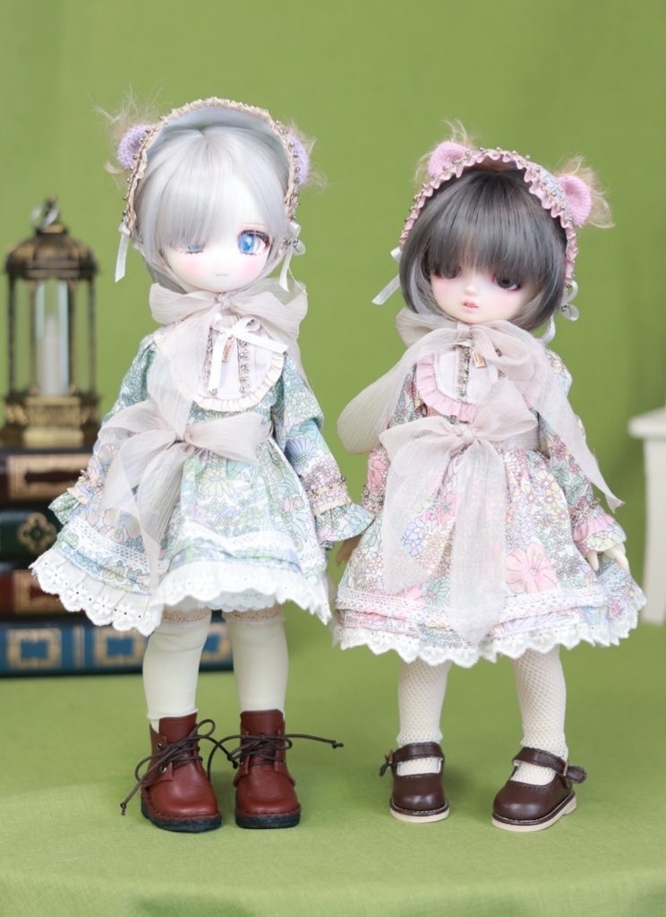 MDD/SDM 幼SD/tinyfox1/6リバティ クマ耳ドレスset