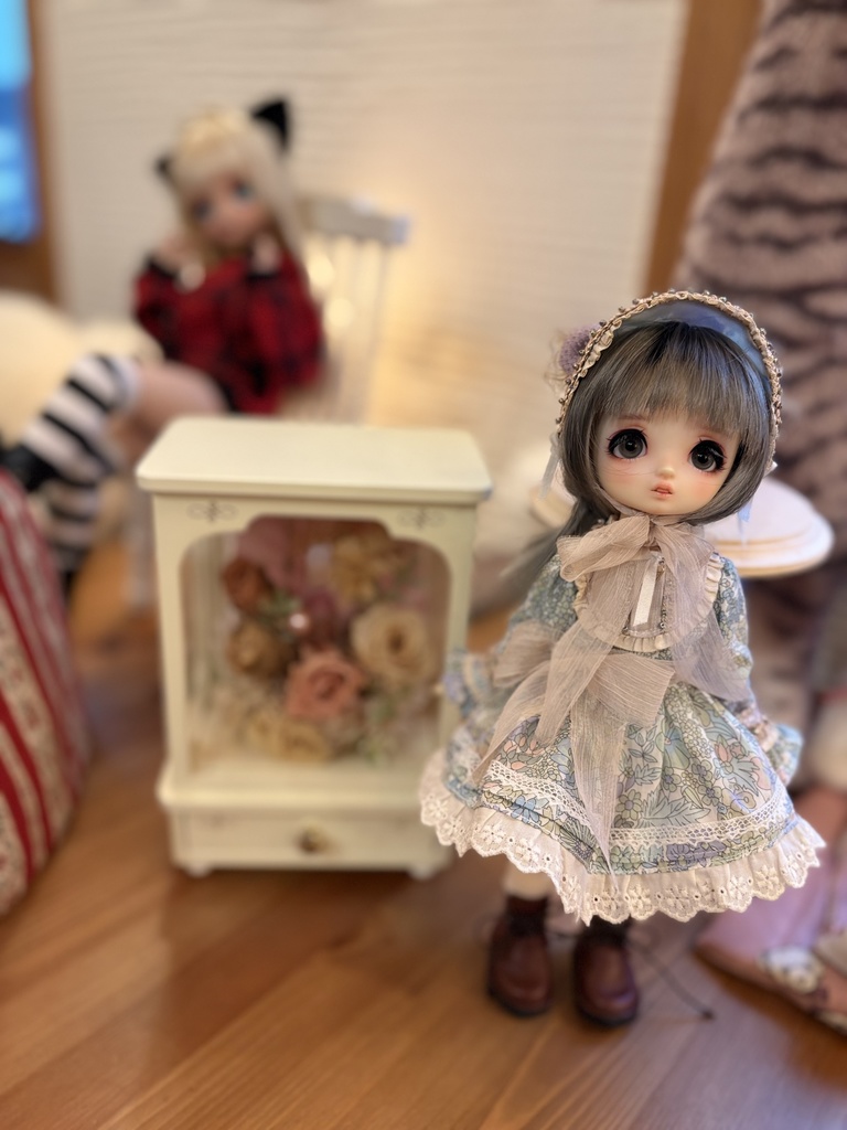 MDD/SDM 幼SD/tinyfox1/6リバティ クマ耳ドレスset