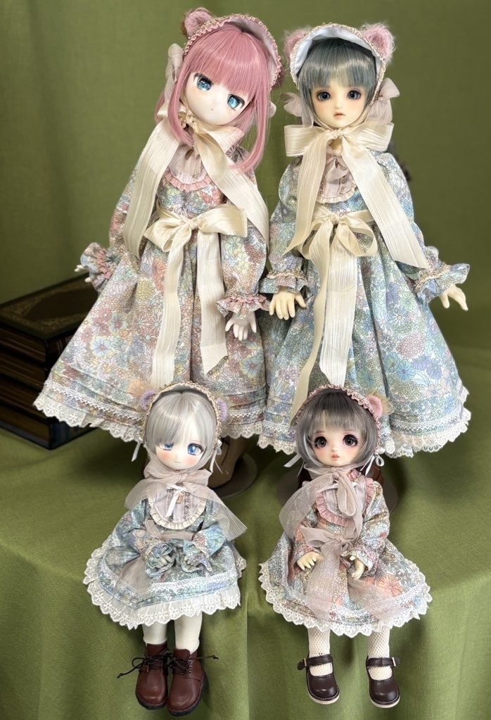 MDD/SDM 幼SD/tinyfox1/6リバティ クマ耳ドレスset