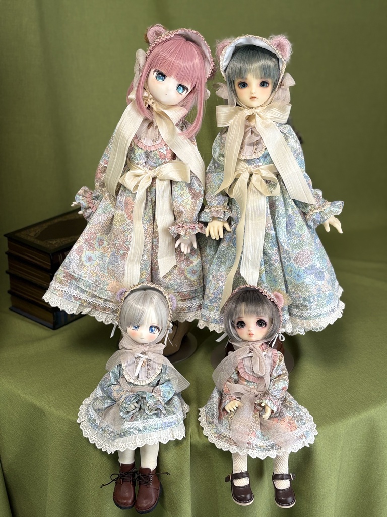 MDD/SDM 幼SD/tinyfox1/6リバティ クマ耳ドレスset