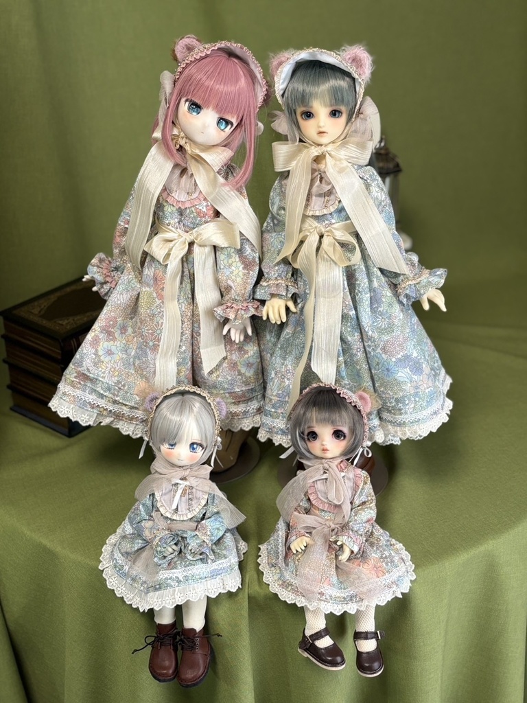 MDD/SDM 幼SD/tinyfox1/6リバティ クマ耳ドレスset
