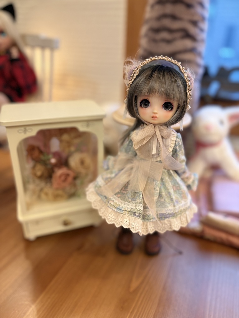 MDD/SDM 幼SD/tinyfox1/6リバティ クマ耳ドレスset