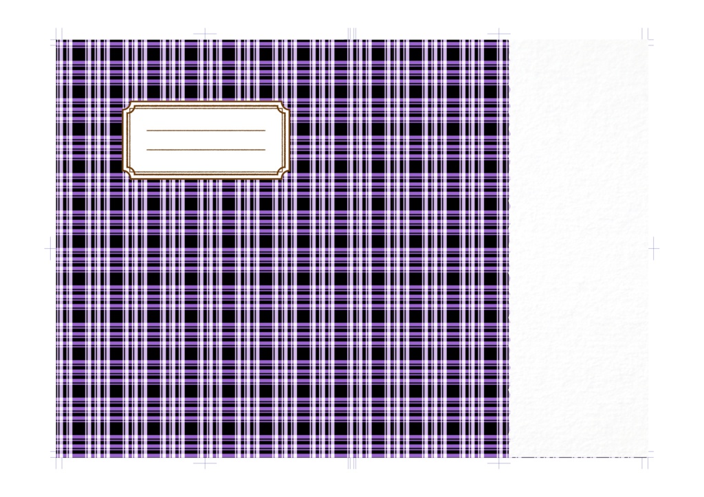 同人誌印刷用表紙　checkviolet