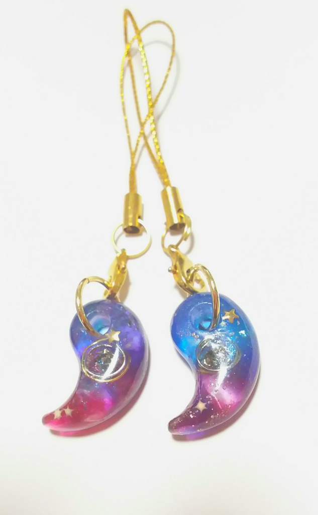 【本物の流れ星入り】新星龍神丸イメージ勾玉ストラップ