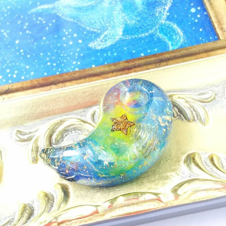 勾玉オルゴナイト(隕石入り)【12/24までクリスマスカード付】