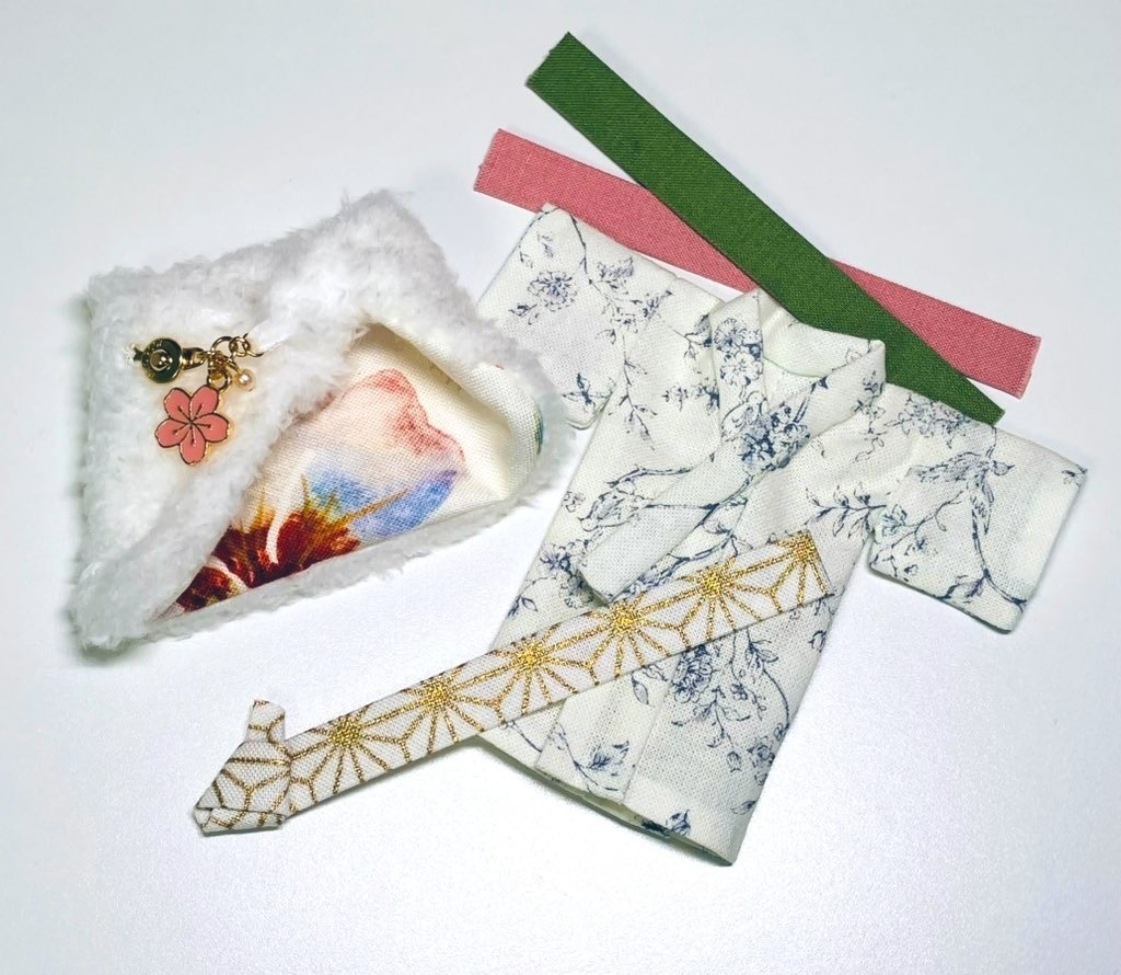 どーる着物、ケープSET「おはなみ」