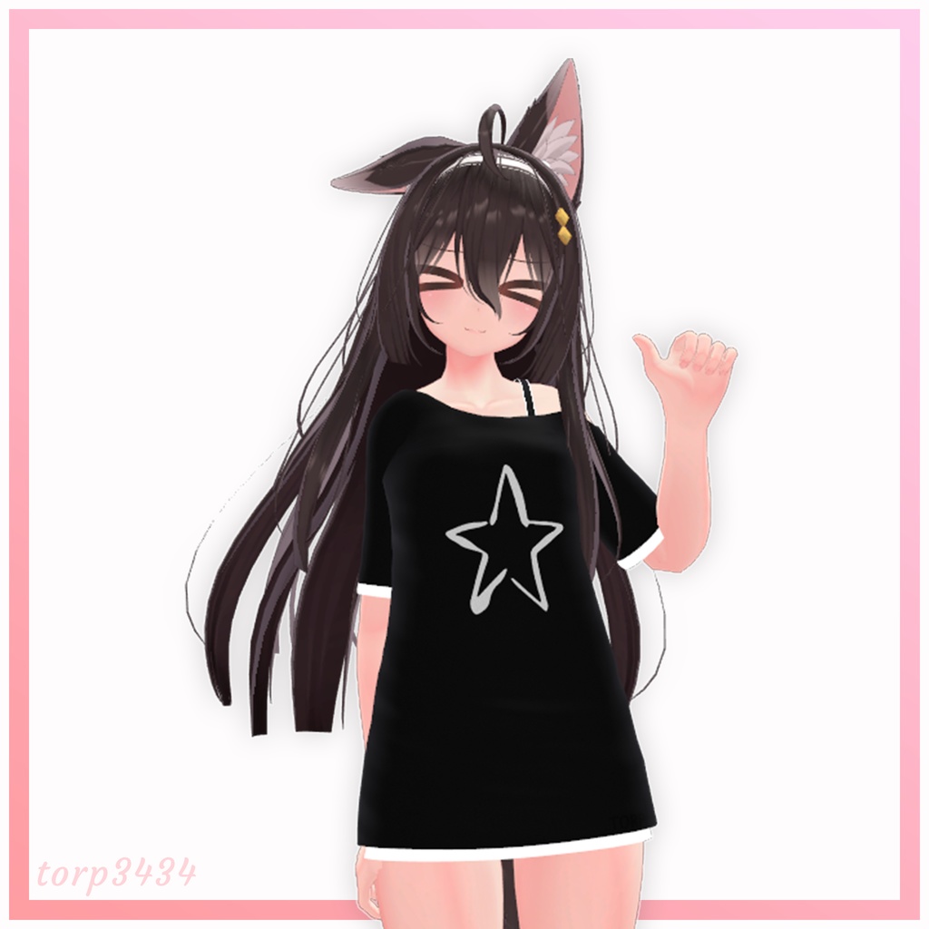 【3アバター対応】オフショルダーシャツ Off shoulder shirt