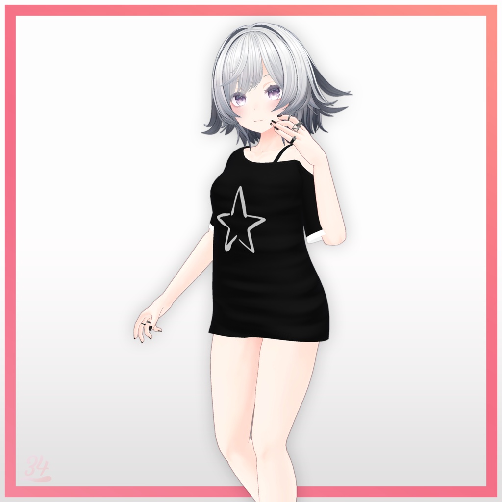 『むろむ(Muromu)』 オフショルダーシャツ Off shoulder shirt for Muromu