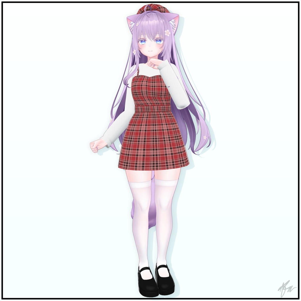 『萌 (Moe)』 Plaid Dress for Moe