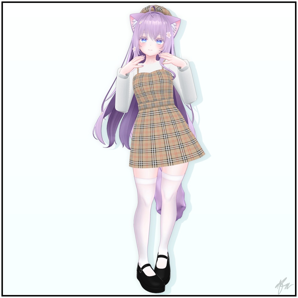 『萌 (Moe)』 Plaid Dress for Moe