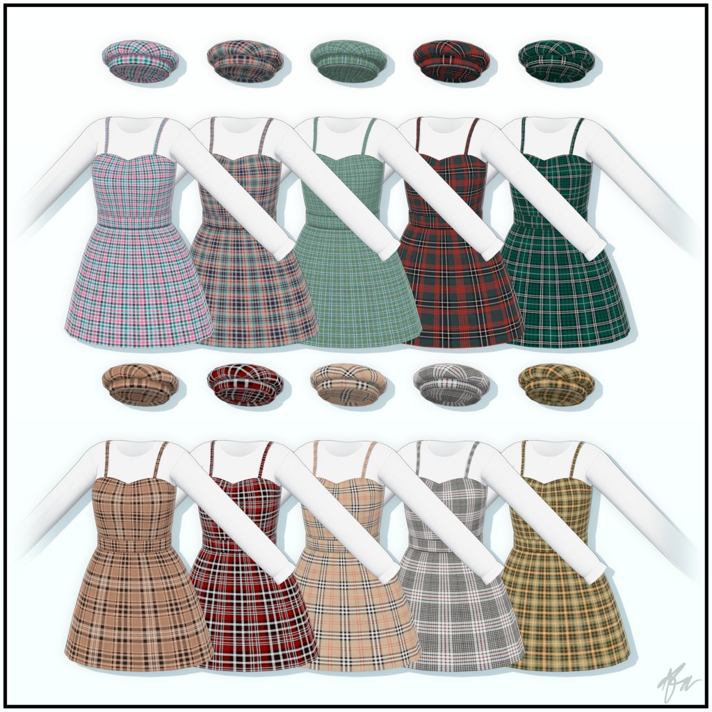 『森羅 (Shinra)』 Plaid Dress for Shinra