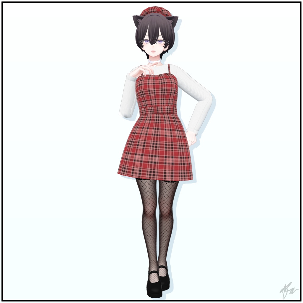 『森羅 (Shinra)』 Plaid Dress for Shinra