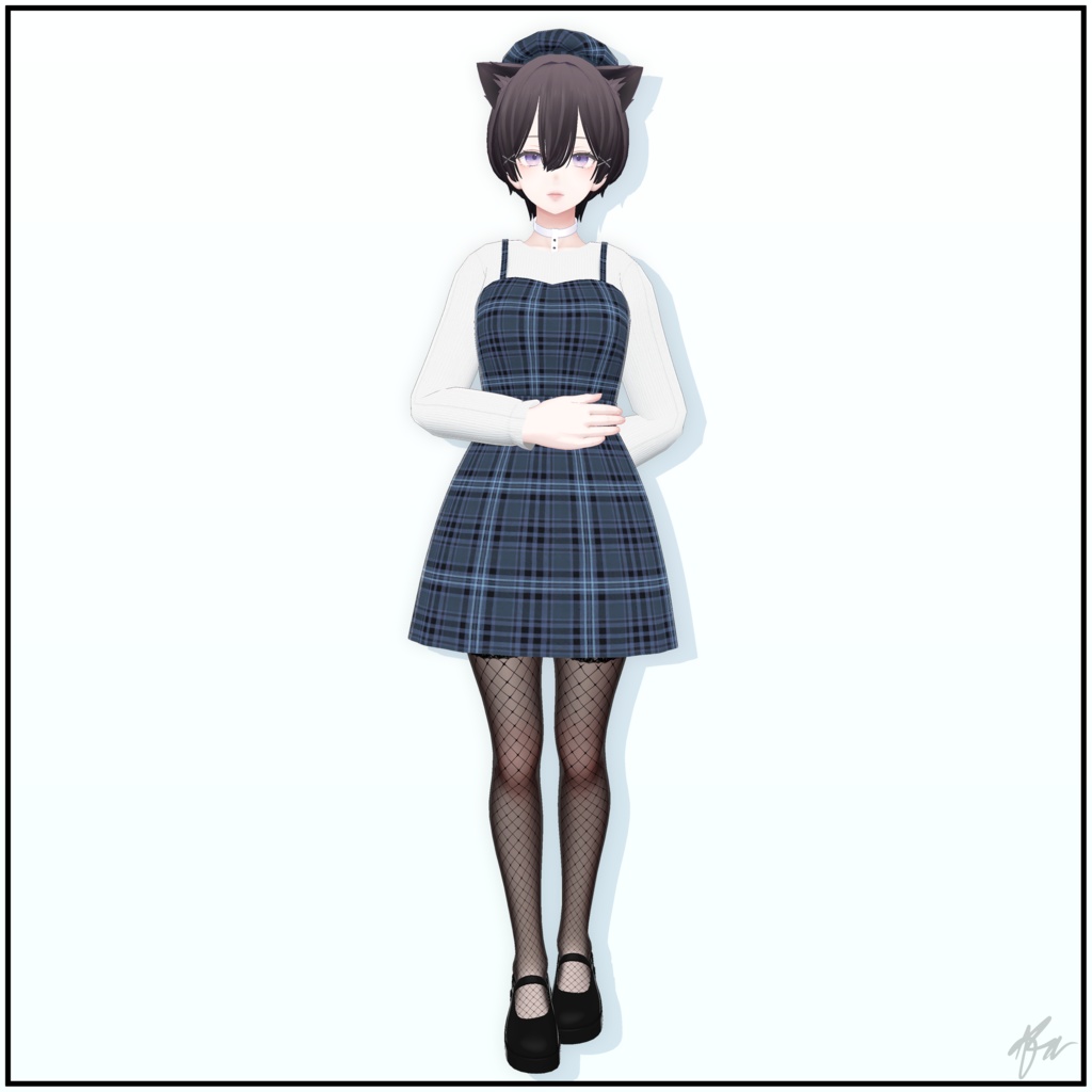 『森羅 (Shinra)』 Plaid Dress for Shinra