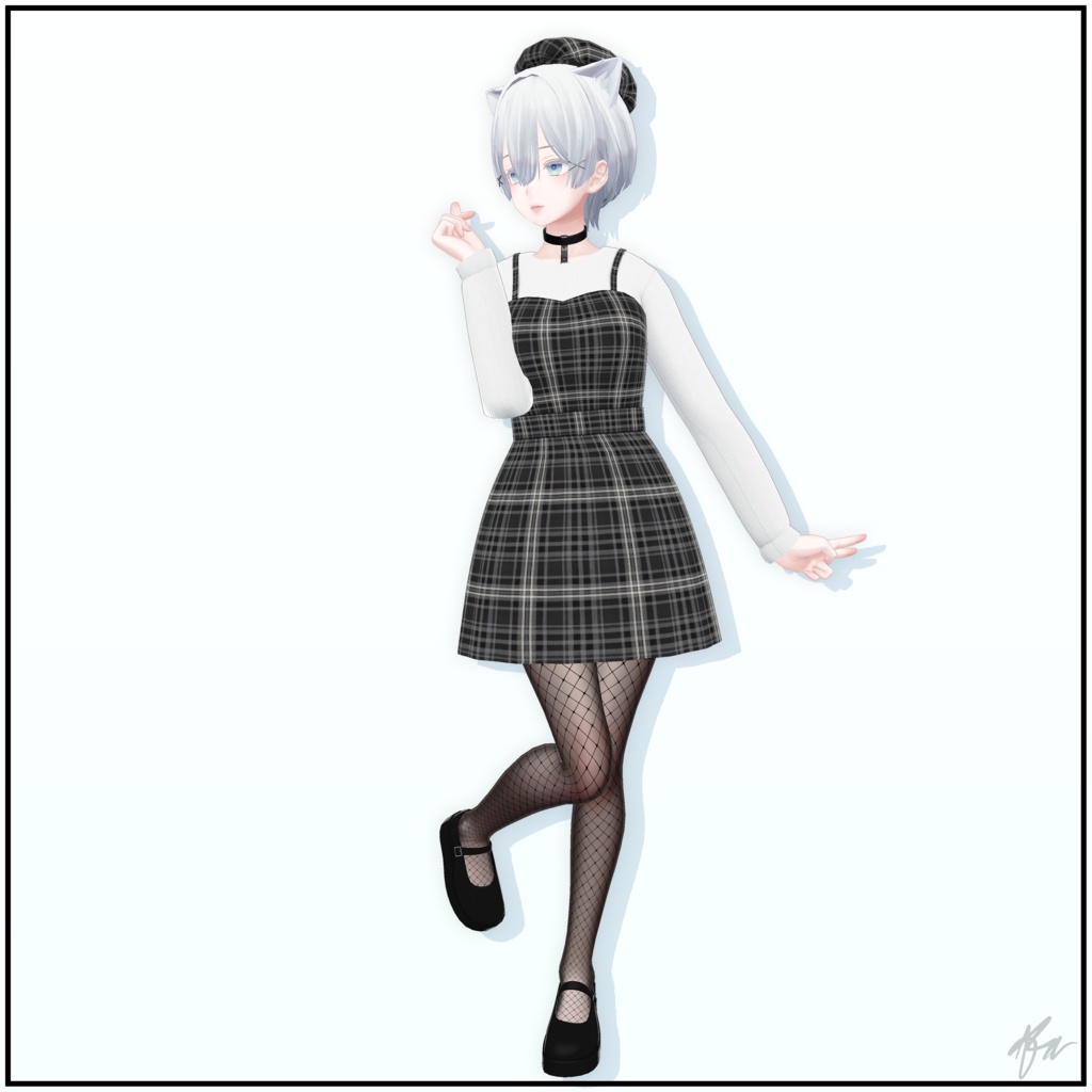 『森羅 (Shinra)』 Plaid Dress for Shinra