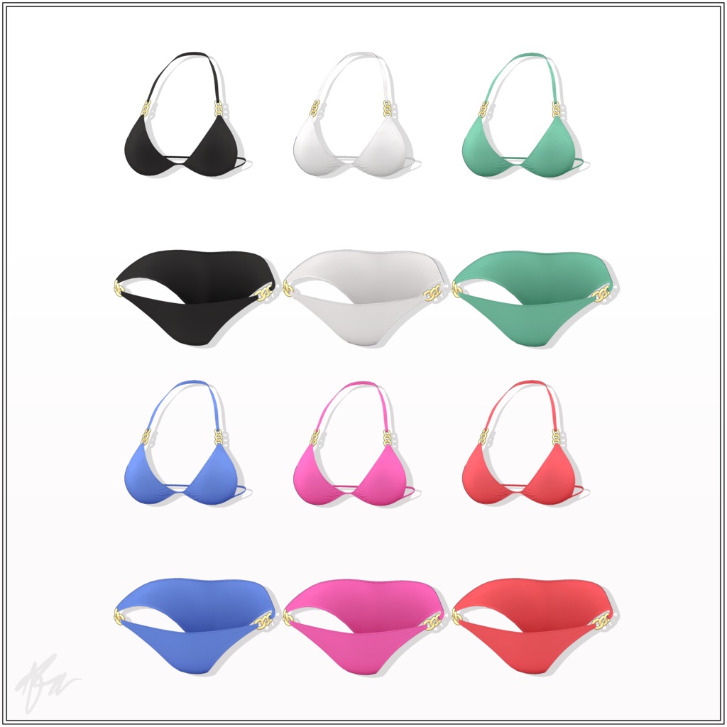 『桔梗 (Kikyo)』 Simple Chain Bikini for Kikyo