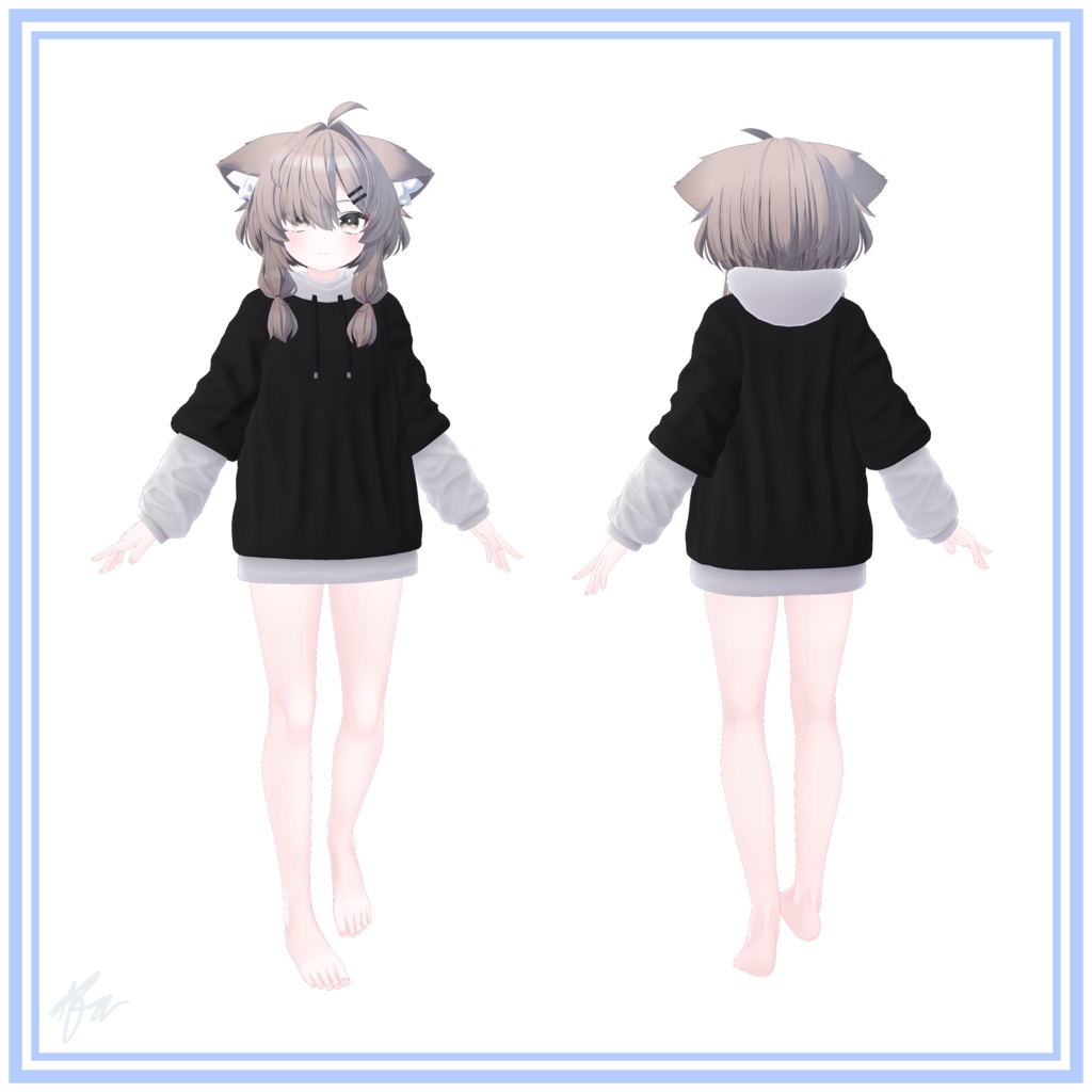 『真冬 (Mafuyu)』 Simple Hoodie for Mafuyu