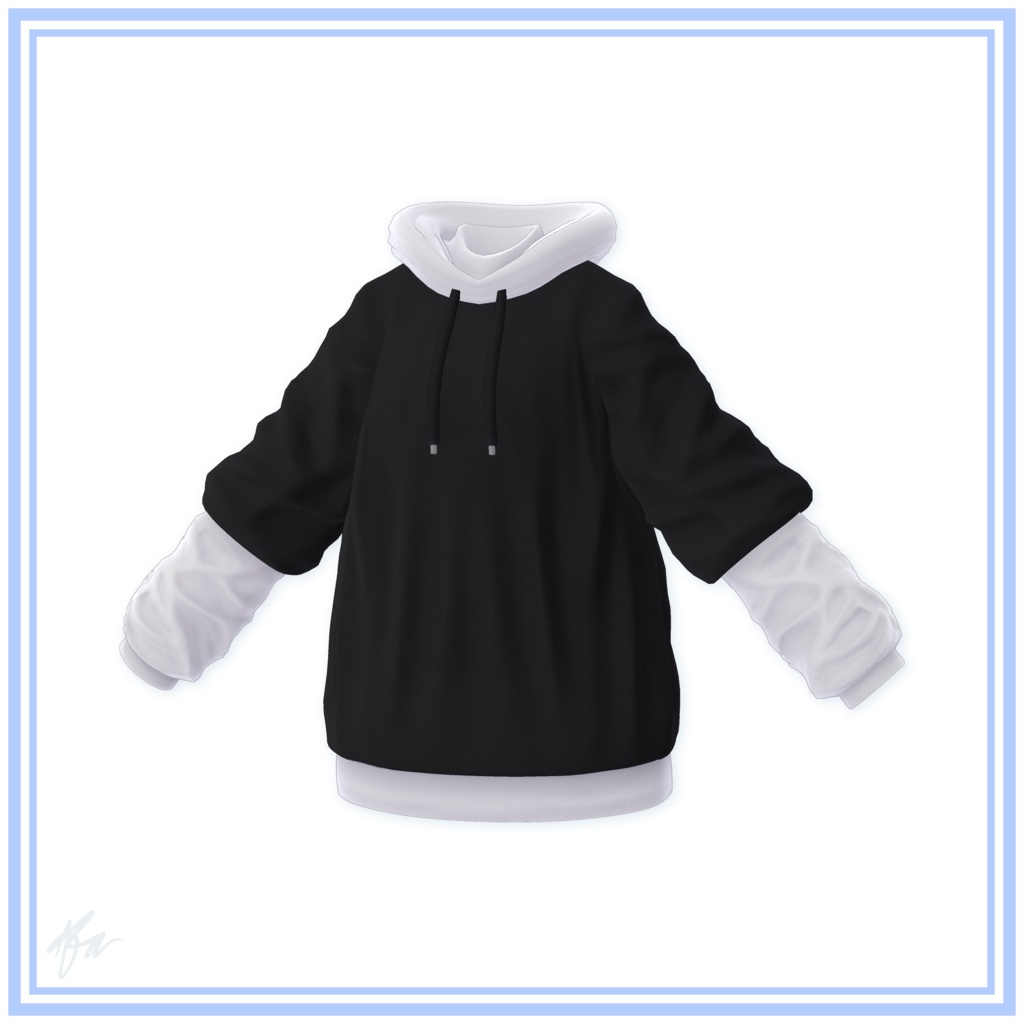 『珀杏 (Hakua)』 Simple Hoodie for Hakua