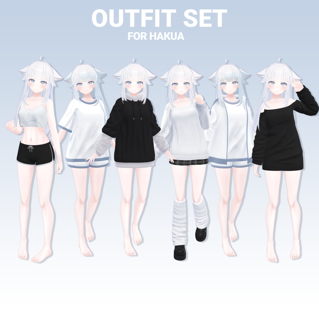 『珀杏 (Hakua)』 Outfit 6set for Hakua