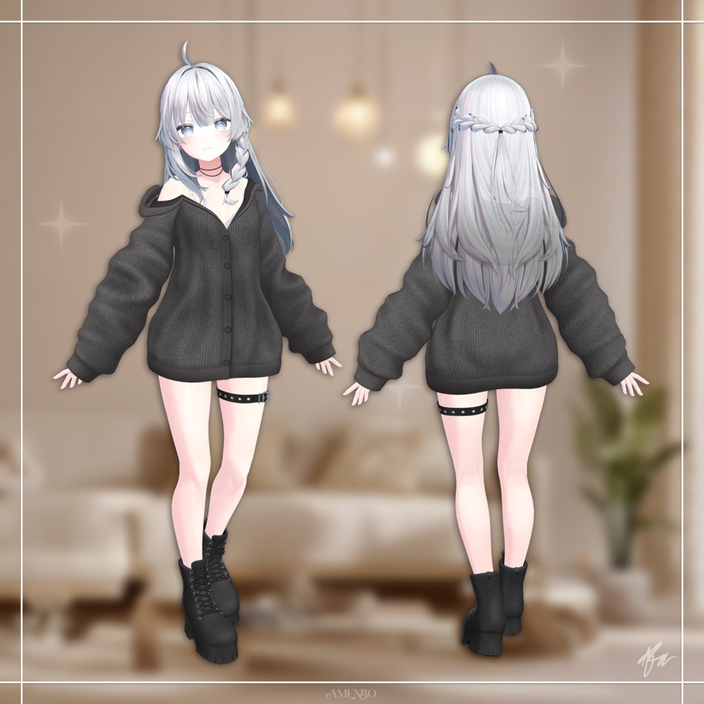 『12アバター対応』 Aberrant Cardigan 【3D衣装モデル】