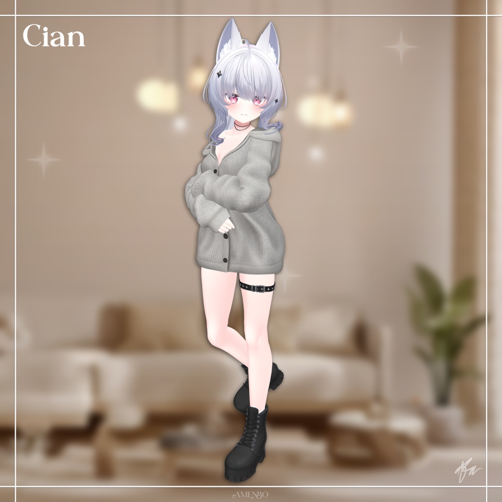 『12アバター対応』 Aberrant Cardigan 【3D衣装モデル】