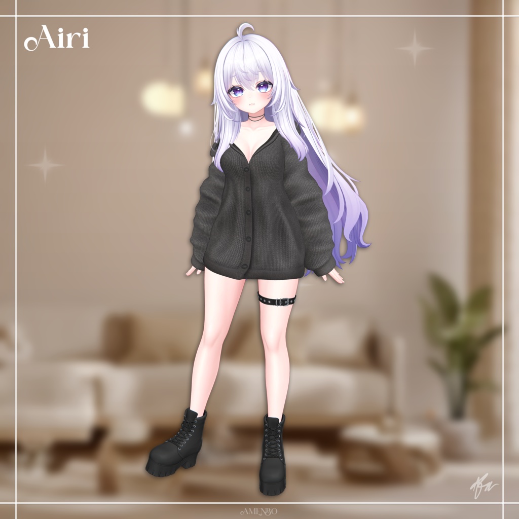 『12アバター対応』 Aberrant Cardigan 【3D衣装モデル】