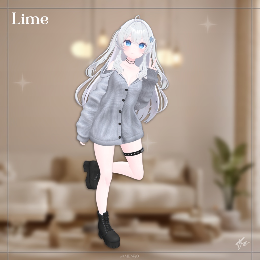 『12アバター対応』 Aberrant Cardigan 【3D衣装モデル】