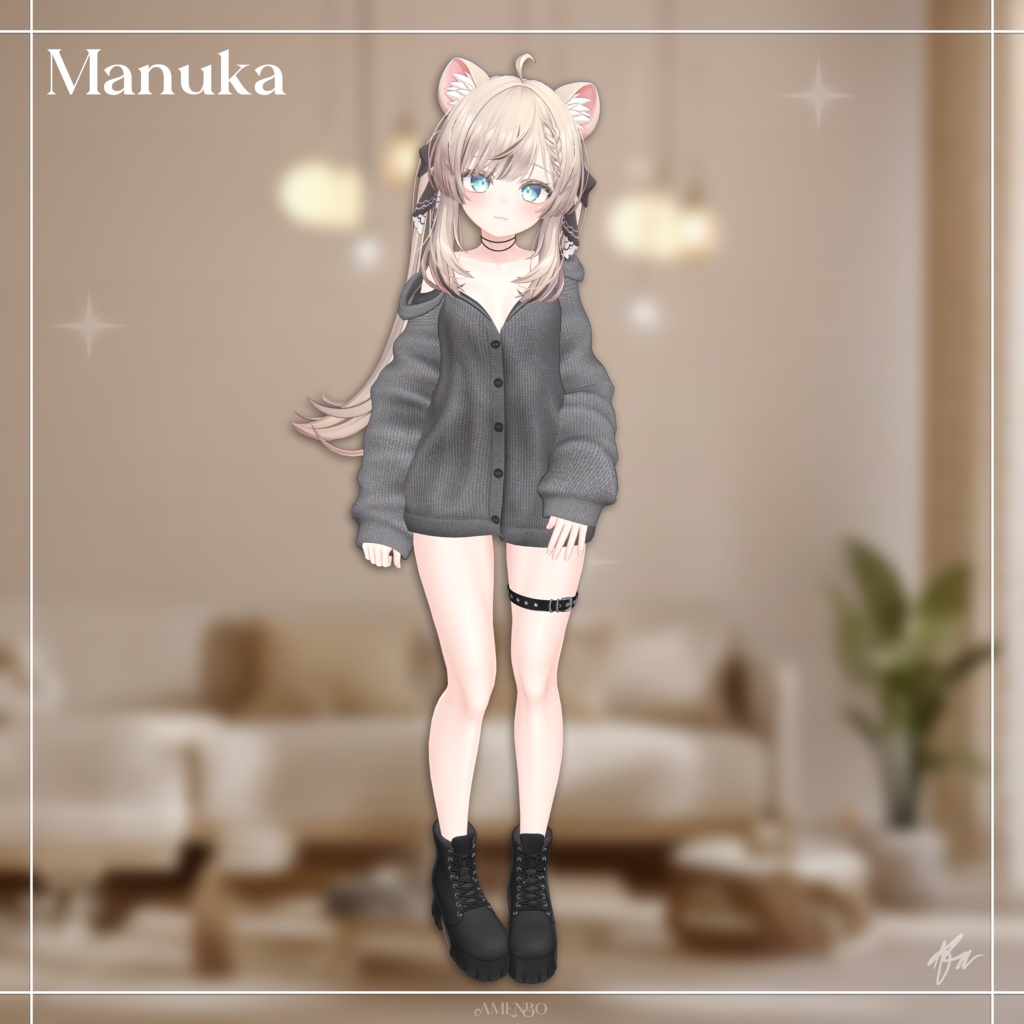 『12アバター対応』 Aberrant Cardigan 【3D衣装モデル】