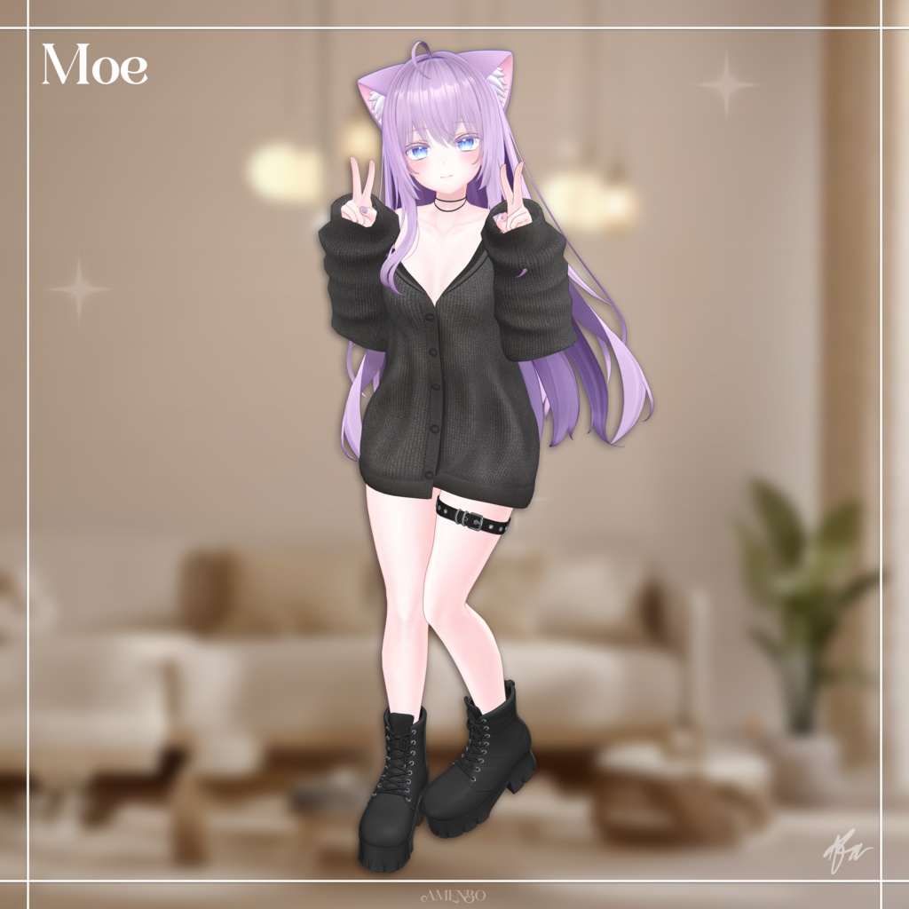 『12アバター対応』 Aberrant Cardigan 【3D衣装モデル】