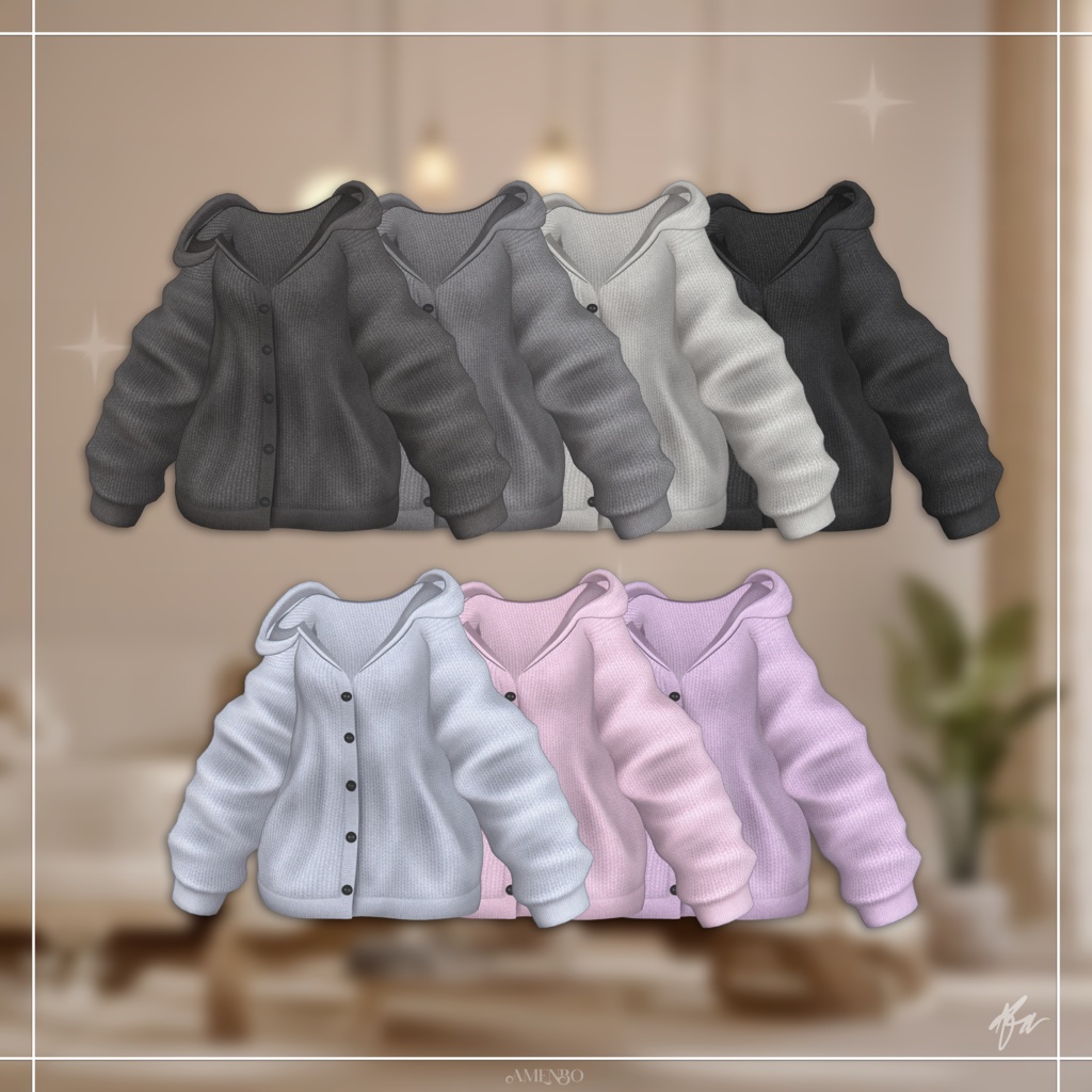 『12アバター対応』 Aberrant Cardigan 【3D衣装モデル】