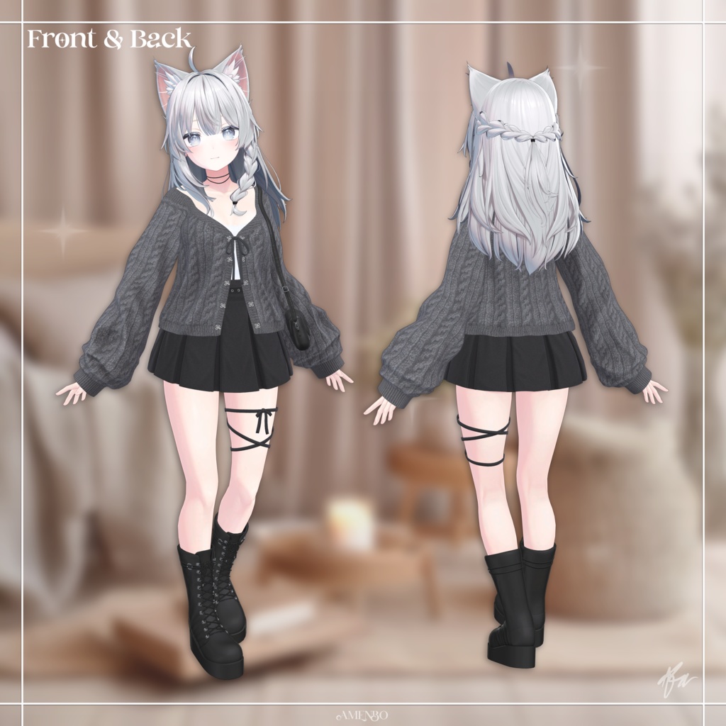 『12アバター対応』 Conform Knit 【3D衣装モデル】