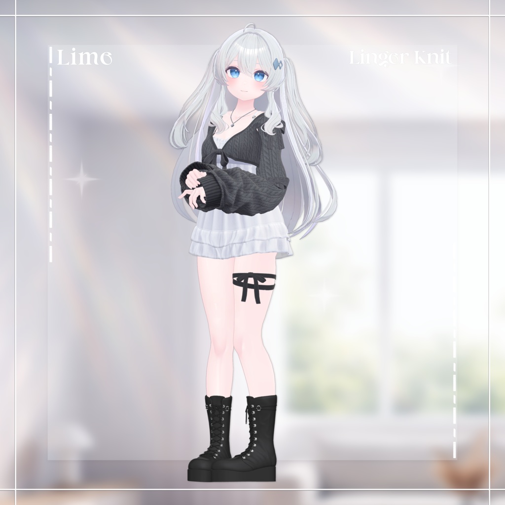 『12アバター対応』 Linger Knit 【3D衣装モデル】